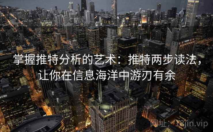 掌握推特分析的艺术：推特两步读法，让你在信息海洋中游刃有余